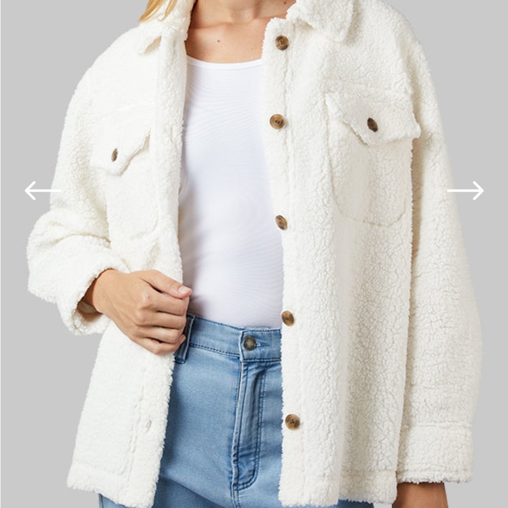 NWOT 32 Degrees Cream Teddy Jacket